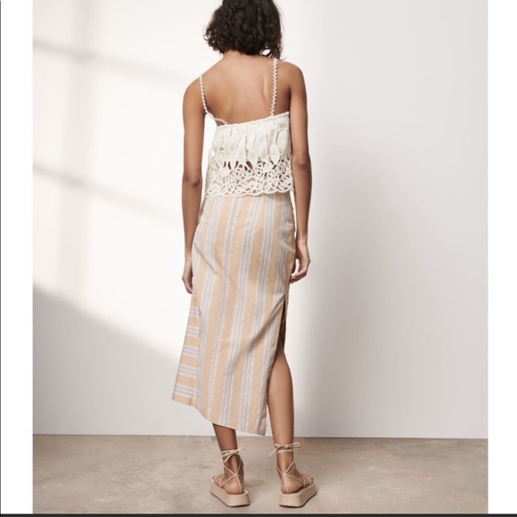 Draped midi skirt striped - Picture 6 of 13